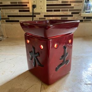 Asian themed burgundy Scentsy warmer